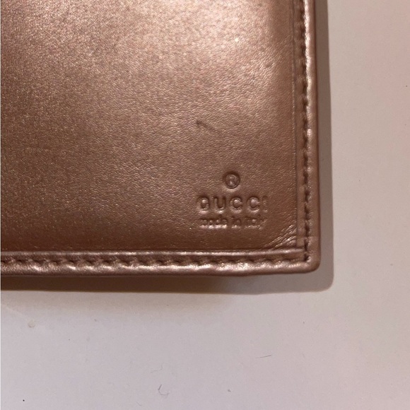 Gucci Guccissima GG Rose Gold Long Bifold Continental Wallet Zip Snap Shima - Picture 13 of 14